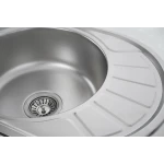 Кухонна мийка з нержавіючої сталі Platinum САТИН 5745 (0,8/180 мм)