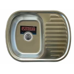 Кухонна мийка з нержавіючої сталі Platinum ДЕКОР 6349 (0,8/180 мм)