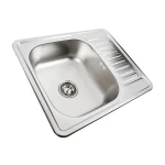 Кухонна мийка з нержавіючої сталі Platinum 5848 ДЕКОР (0,8/180 мм)