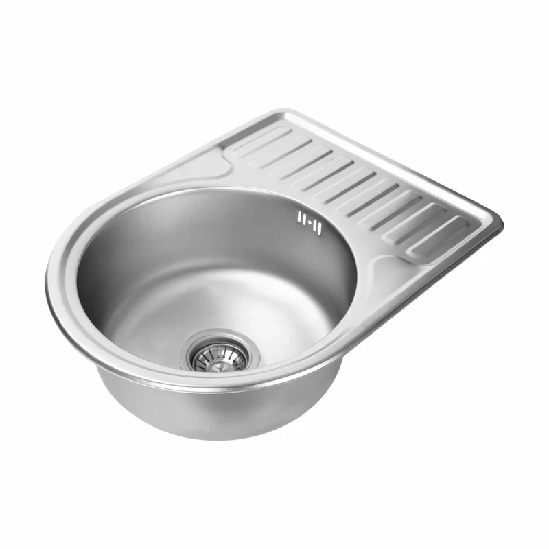 Кухонна мийка з нержавіючої сталі Platinum САТИН 5844 0,8/180 мм)