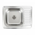 Кухонна мийка з нержавіючої сталі Platinum ДЕКОР 6550 (0,8/180 мм)