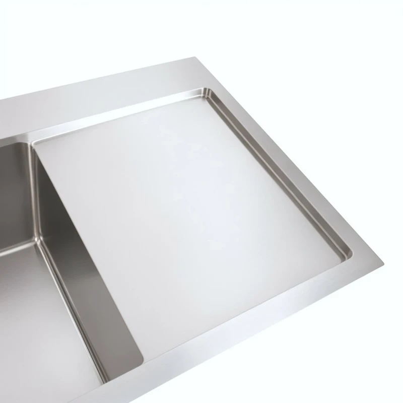 Кухонна мийка Platinum Handmade 78*43 L (квадратний сифон,3.0/1.0)