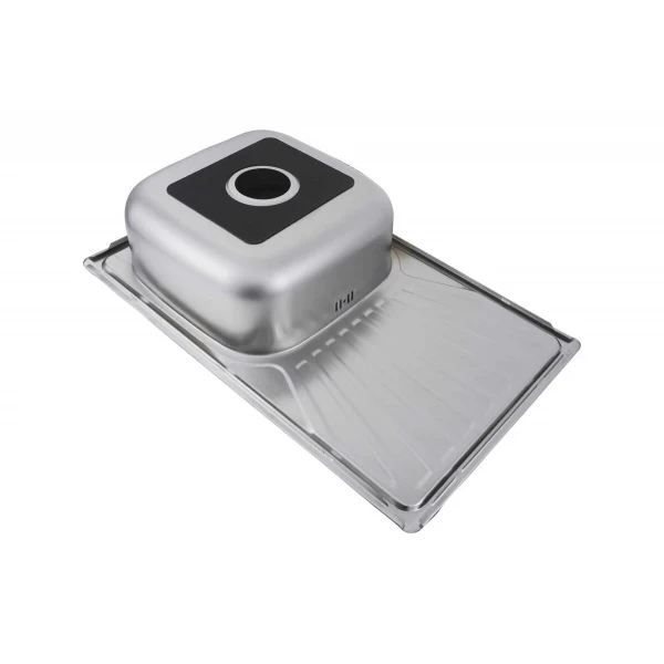 Кухонна мийка з нержавіючої сталі прямокутна Platinum САТИН 7848 (0,8/180 мм)