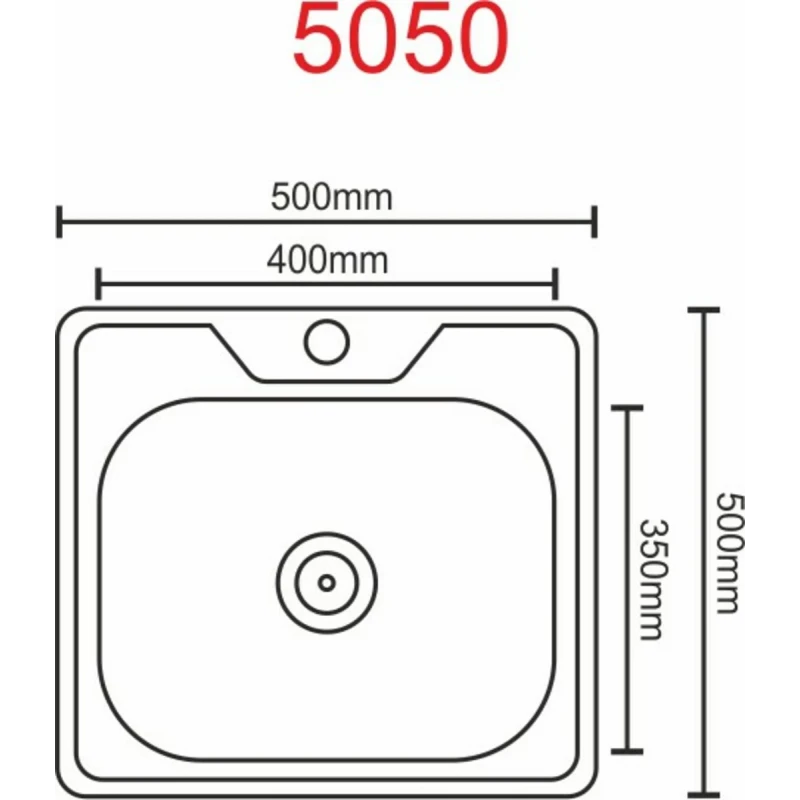 Кухонна мийка з нержавіючої сталі Platinum 5050 САТИН (0,7/160 мм)
