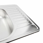 Кухонна мийка з нержавіючої сталі Platinum 5848 ДЕКОР (0,6/170 мм)