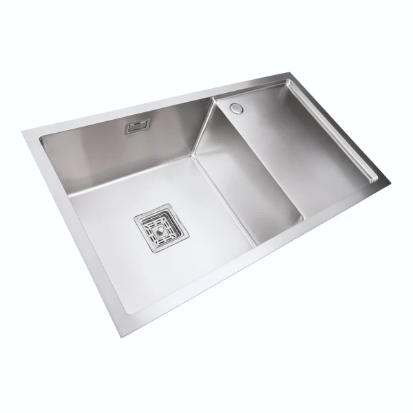 Кухонна мийка Platinum Handmade 78*44 L (один отвір,квадратний сифон.3,0/1,0)