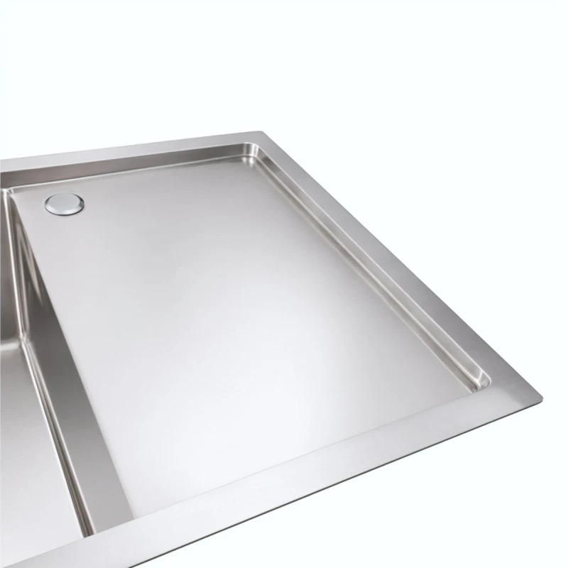 Кухонна мийка Platinum Handmade 78*44 L (один отвір,квадратний сифон.3,0/1,0)