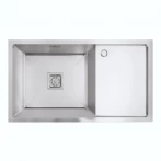Кухонна мийка Platinum Handmade 78*44 L (один отвір,квадратний сифон.3,0/1,0)