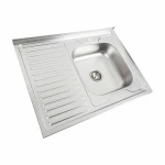 Кухонна мийка з нержавіючої сталі Platinum 8060 R ДЕКОР (0,7/160 мм)