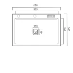 Кухонна мийка 60*50 нержавійка Platinum Handmade з підставкою для ножів