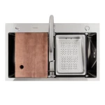 Кухонна мийка нержавійка CM 75*46B Platinum Handmade "Водоспад"