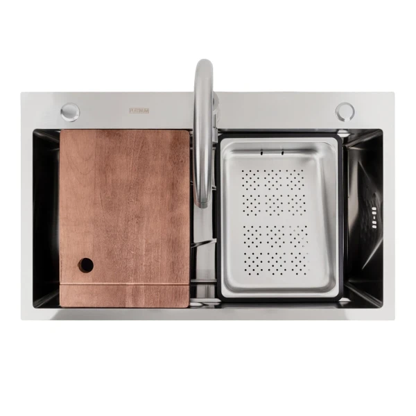 Кухонна мийка нержавійка CM 75*46B Platinum Handmade "Водоспад"