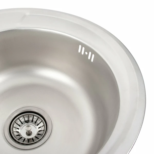 Кухонна мийка з нержавіючої сталі Platinum ДЕКОР 450 (0,6/170 мм)