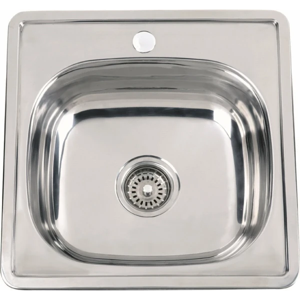 Кухонна мийка з нержавіючої сталі Platinum ДЕКОР 4848 (0,6/170 мм)