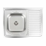 Кухонна мийка з нержавіючої сталі Platinum 8060 L ДЕКОР (0,7/160 мм)