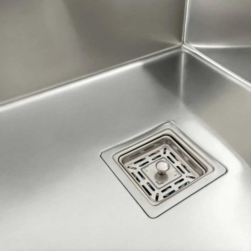 Кухонна мийка Platinum Handmade нержавійка 78*50 L (один отвір, квадратний сифон, 3,0/1,0 мм)
