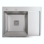 Кухонна мийка Platinum Handmade 65*50 L (квадратний сифон 3,0/1)