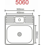 Кухонна мийка з нержавіючої сталі Platinum САТИН 5060 (0,7/160 мм)