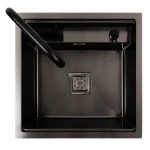 Кухонна мийка прихована чорна Platinum TZ 50*50
