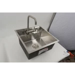 CM 50*50 Мийка прихована нержавійка Platinum Handmade (змішувач в комплекті)