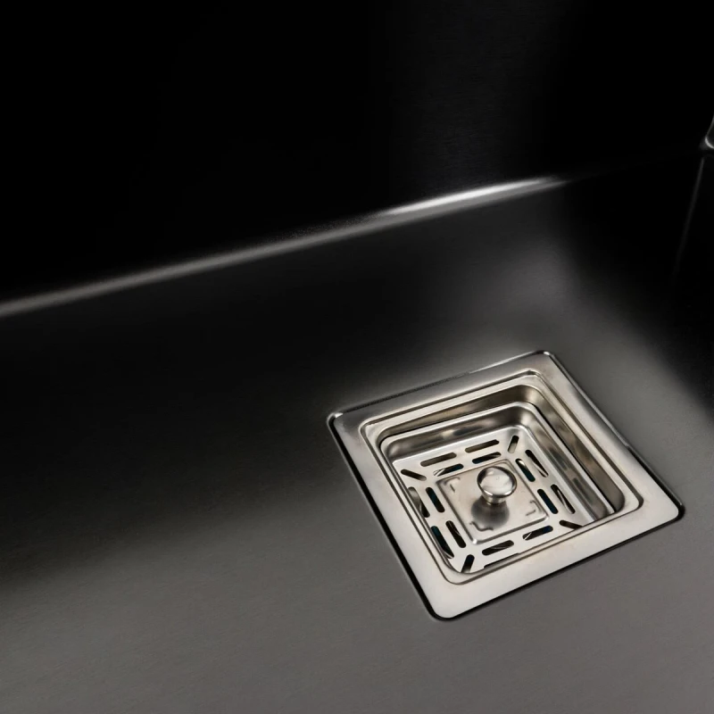 Кухонна мийка Platinum Handmade 60*50 (600x500x230 мм) PVD чорна HSB
