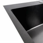 Кухонна мийка Platinum Handmade 60*50 (600x500x230 мм) PVD чорна HSB