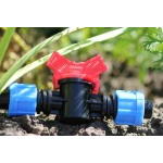 Кран шаровой проходной для капельной ленты 16 мм Presto-PS LV-0117