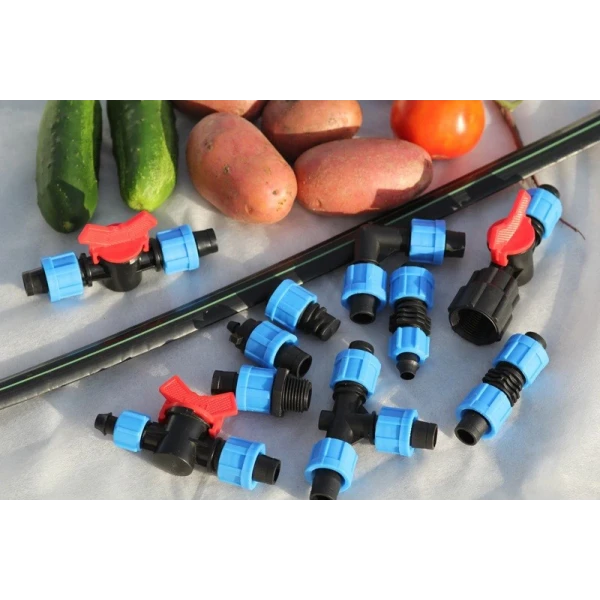 Кран шаровой проходной для капельной ленты 16 мм Presto-PS LV-0117