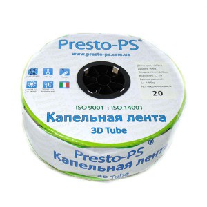 Емітерна крапельна стрічка 3D Tube (20см) Presto-PS 3D-20-2000 0,18 (2,7 л / ч) 2000м