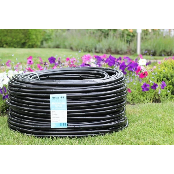 Трубка капельная многолетняя с капельницами через 50 см, длина 200 м. Presto-PS MCL-50-200
