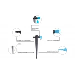 Крапельниця садова Presto-PS регульована 0-6 л/год на стійці (7706)
