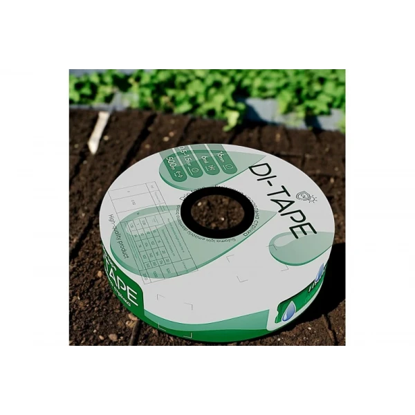 Капельная лента эмиттерная, капельницы через 20 см, расход 1,00 л/ч, длина 500 м. Di-Tape DI-20-500