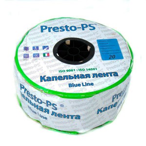 Щілинна крапельна стрічка Blue line (20cм) Presto-PS BL-20-1000 0,18 (2,4 л / ч) 1000м