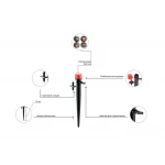 Капельница садовая регулируемая 0-80 л/ч на стойке Presto-PS AS-M69