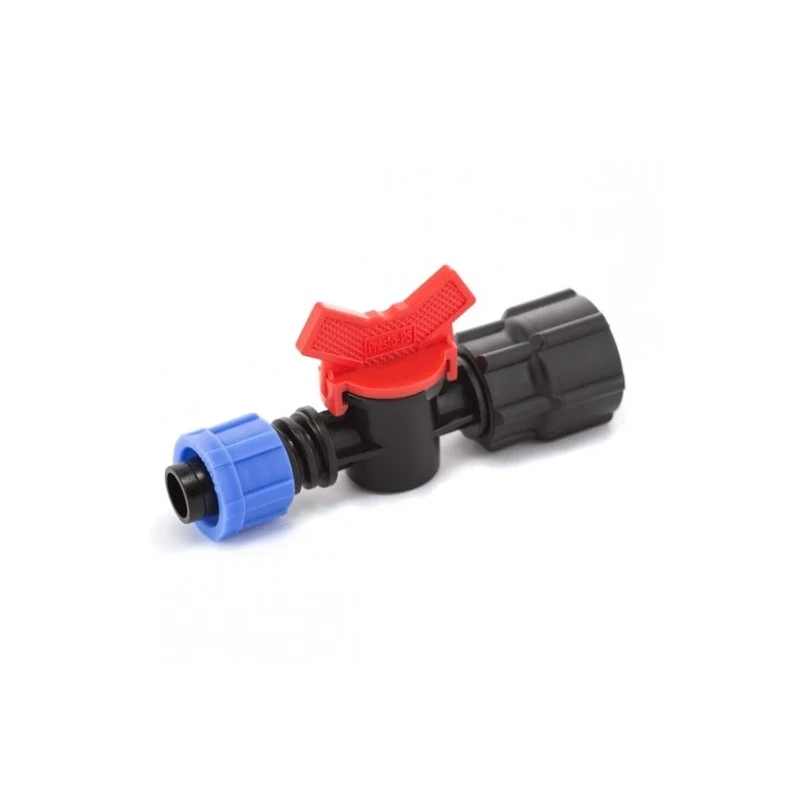 Кран кульовий 3/4" ВВ для крапельної стрічки 16 мм Presto-PS FL-011734
