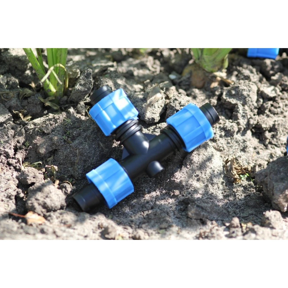 Трійник затискний для крапельної стрічки Presto-PS TT-0117