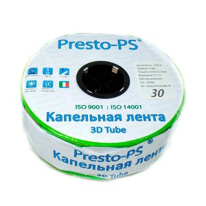 Емітерна крапельна стрічка 3D Tube (30см) Presto-PS 3D-30-1000 0,18 (2,7 л / ч) 1000м