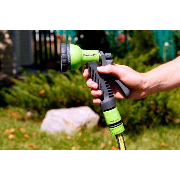 Пістолет для поливу пластиковий Presto-PS 7202G, 8 режимів