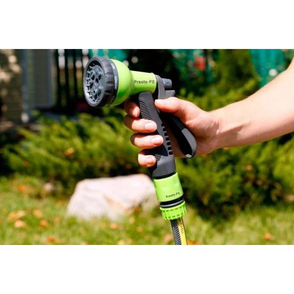Пістолет для поливу пластиковий Presto-PS 7202G, 8 режимів