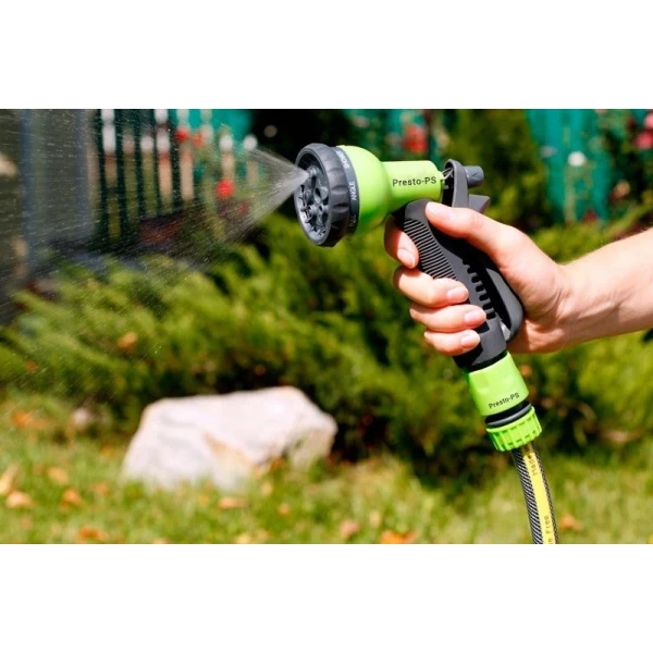 Пістолет для поливу пластиковий Presto-PS 7202G, 8 режимів