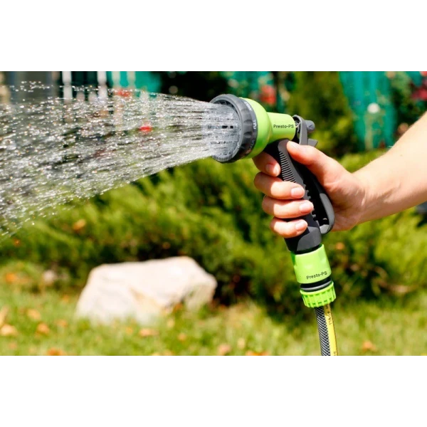 Пістолет для поливу пластиковий Presto-PS 7202G, 8 режимів