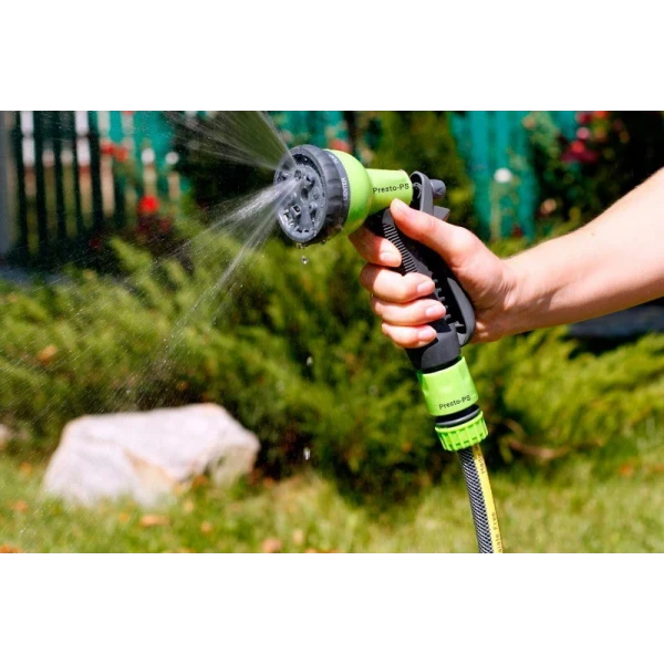 Пістолет для поливу пластиковий Presto-PS 7202G, 8 режимів