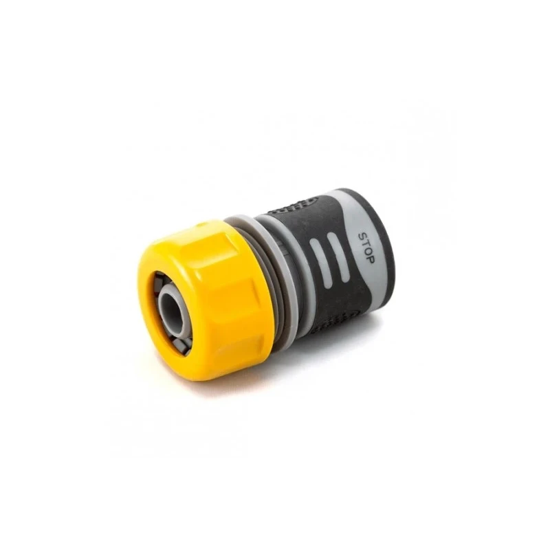 Коннектор для шланга 3/4" с аквастопом Presto-PS 4112T Soft-Touch