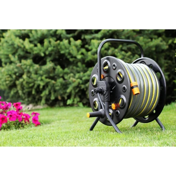 Катушка шланга металлическая Presto-PS 3903 (1/2"-100 м, 5/8"-90 м, 3/4"-50 м)