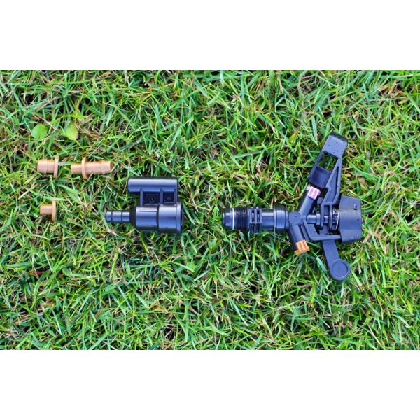 Зрошувач Фрегат на ніжці, на 2 виходи, (пластик) Presto-PS RS-5022-7