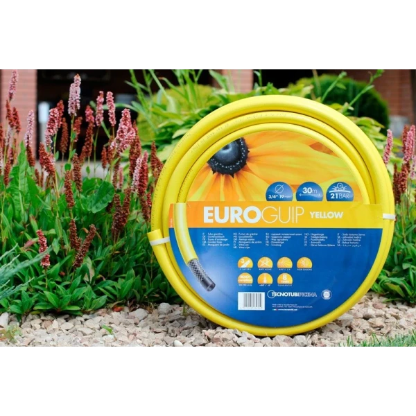 Шланг садовый для полива 1/2" 25 м Tecnotubi Euro Guip Yellow EGY 1/2 25