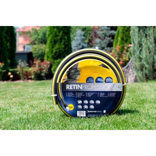 Шланг садовый Tecnotubi Retin Professional для полива диаметр 3/4 дюйма, длина 25 м Presto-PS RT 3/4 25