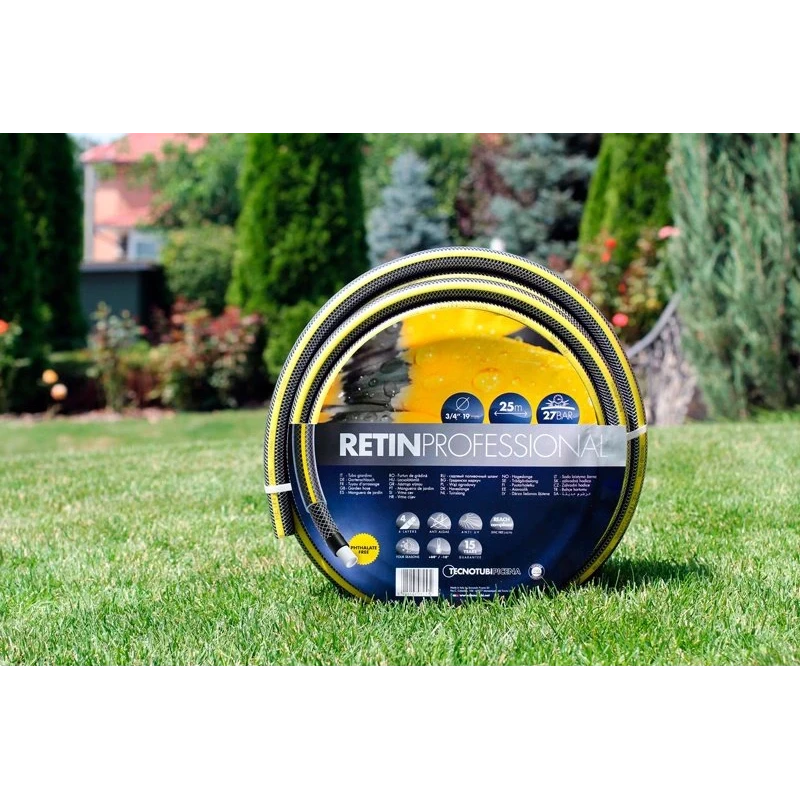 Шланг садовый Tecnotubi Retin Professional для полива диаметр 3/4 дюйма, длина 50 м Presto-PS RT 3/4 50
