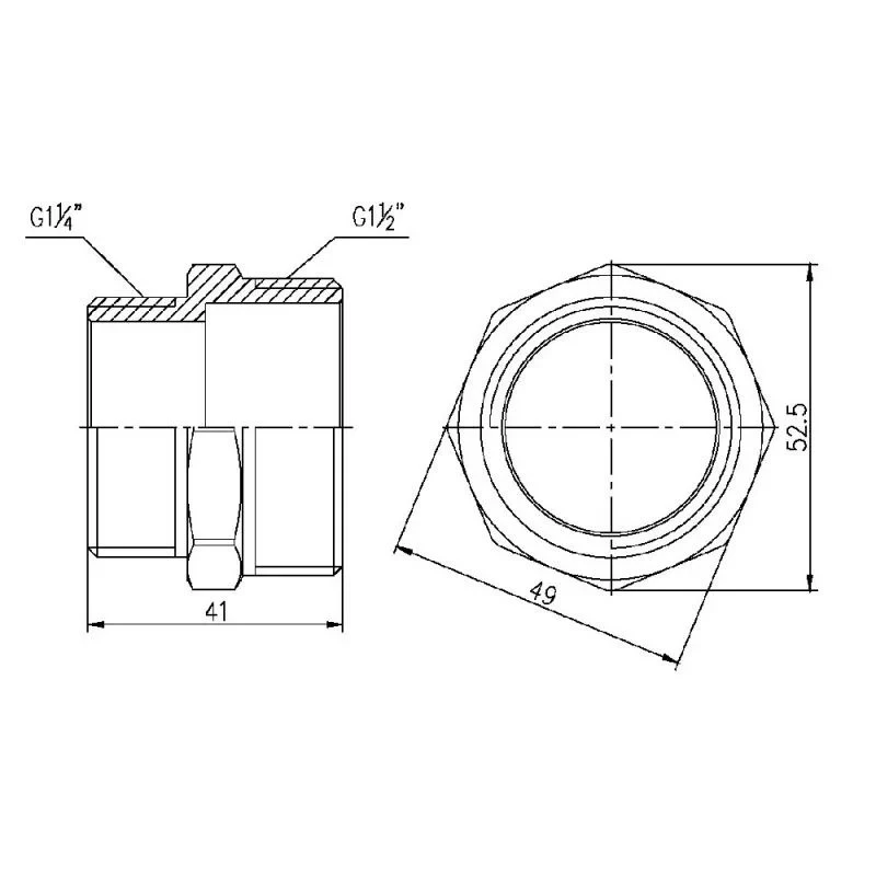 Ниппель редукционный SD Forte 11/2