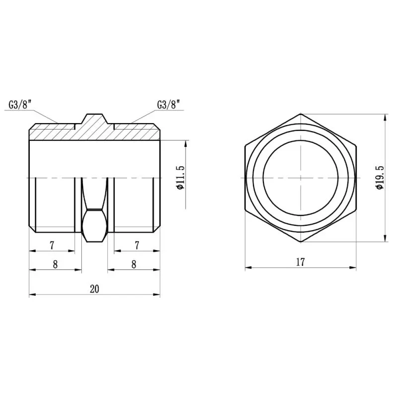 Ниппель SD Forte 3/8